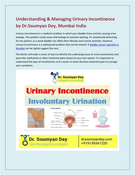 Ppt Understanding And Managing Urinary Incontinence By Drsoumyan Dey