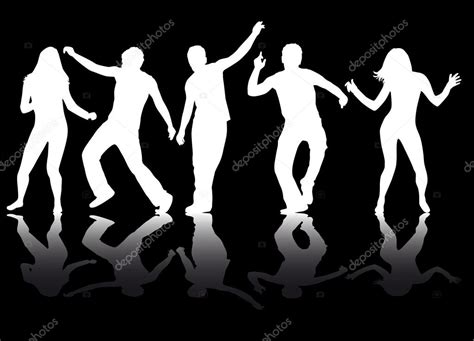 Dancing People Silhouettes Stock Vector Image By ©pablonis 100105384