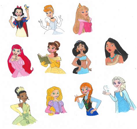 Disney Princesses By Brazilianferalcat On Deviantart