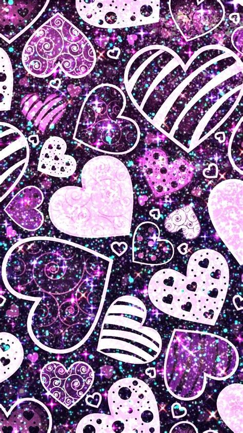 Glitter Heart Wallpapers Top Free Glitter Heart Backgrounds
