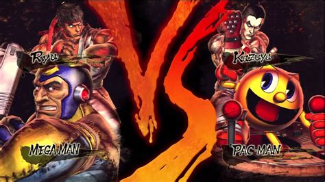 Street Fighter X Tekken Megaman Vs Pacman Hd Youtube