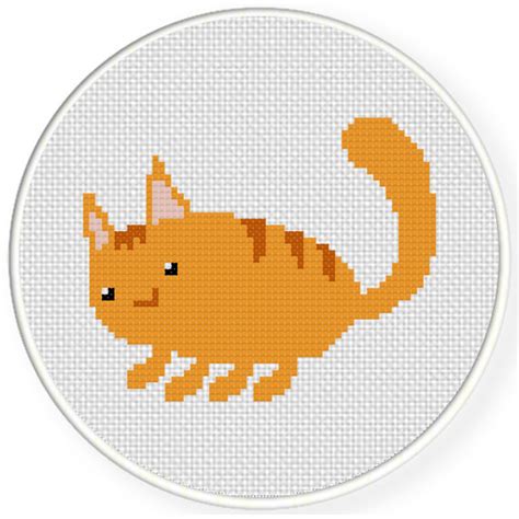 Cute Simple Cat Cross Stitch Pattern Daily Cross Stitch