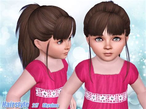 Skysims Hair Toddler 217a Sims 4 Toddler Sims 4 Toddler Hair Sims
