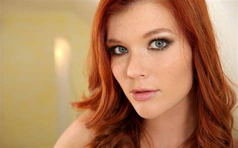 Hd Wallpaper Redhead Looking At Viewer Blue Eyes Face Freckles Women Wallpaper Flare