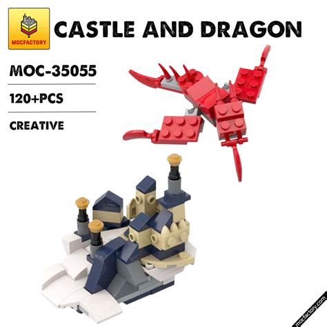 Moc 35055 Micro Castle And Dragon With 120 Pieces Mould King