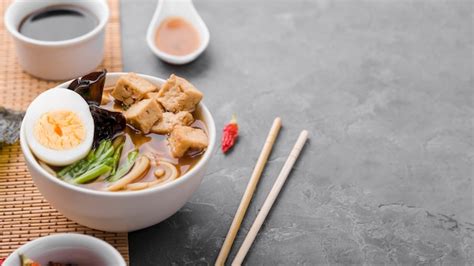 Premium Photo Asian Ramen Noodle Soup With Chopsticks