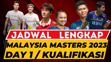 Jadwal Malaysia Masters 2023 Badminton Day 1 Ambisi Besar Wakil