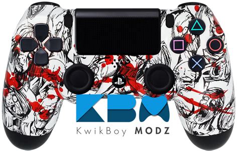 Zombie Blood Splatter Custom Ps4 Controller Kwikboy Modz Llc