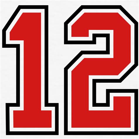 Number 12 Football Jersey Clip Art Library