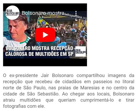 Nelson Carvalheira On Twitter V Deo Bolsonaro Mostra Multid Es Que O Recepcionaram No