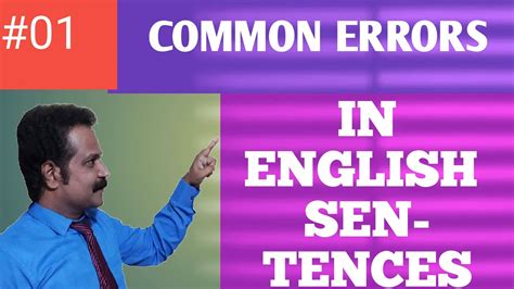 Common Errors In English Sentences 01 English Grammargrammar