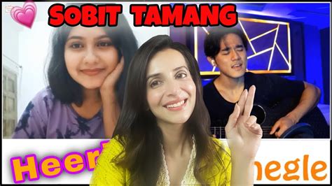 singing hindi mashup to cute indian girl reaction sobit tamang mithhi reacts youtube