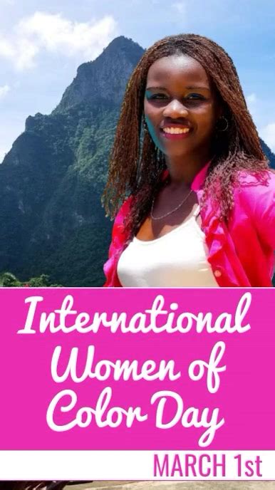 March 1st International Women Of Color Day Template Postermywall