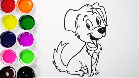 Dibuja Y Colorea Un Lindo Perro Dibujos Para Niños Learn Draw Funkeep Youtube