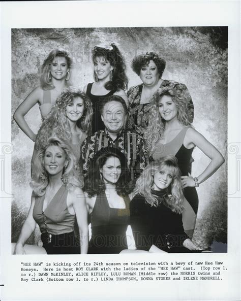 Roy Clark And The Hee Haw Women Kick Of 24th Season Undated Vintage Promo Photo Print Historic