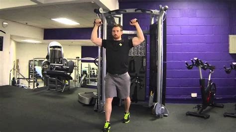 Standing Cable Shoulder Press Youtube