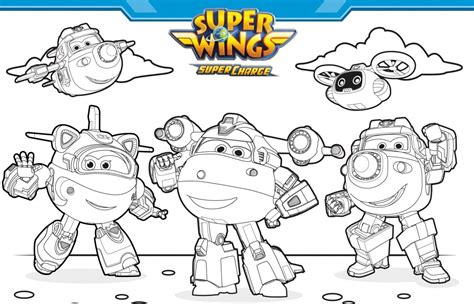 Super Wings Team Coloring Pages
