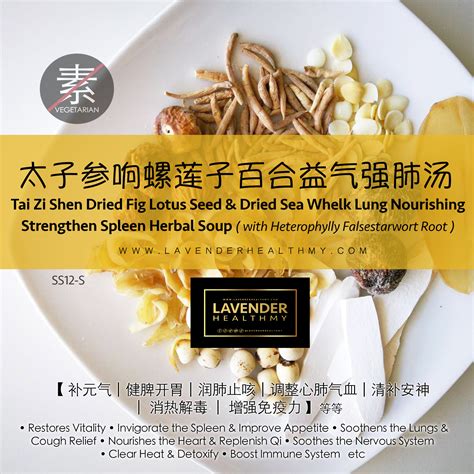 Tai Zi Shen Dried Fig Lotus Seed And Dried Sea Whelk Lung Nourishing And Strengthen Spleen Herbal