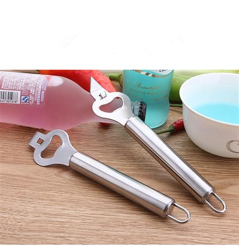 1pc New 2 In 1 Can Opener Stainless Steel Manual Can Opener Bottle