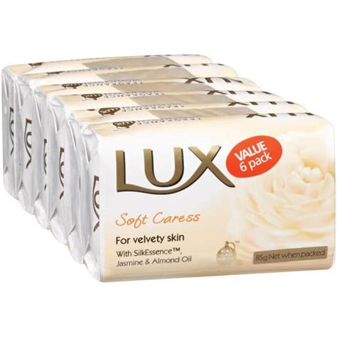 Buy Lux Bath Soap White Soft Caress 6 Pack Online Chemist Australia