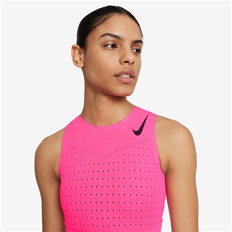 Nike Womens Dri Fit Aeroswift Crop Top Hyper Pinkblack Womens