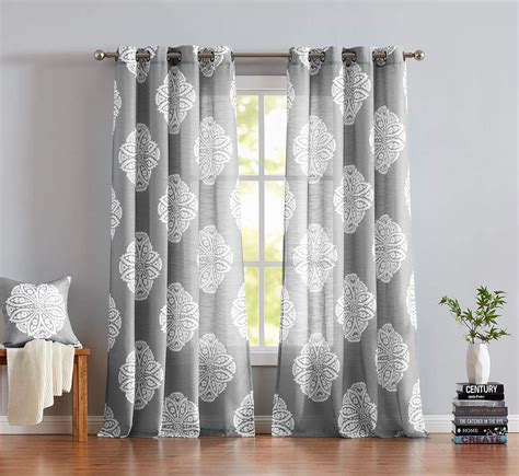 Best Grey Paisley Print Curtains For Living Room Your House