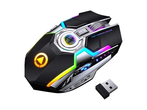 Rechargeable 24g Wireless Gaming Mice Wusb Receiver Rgb Colors