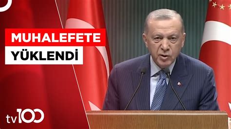 cumhurbaşkanı erdoğan dan muhalefete tank palet tepkisi tv100 haber youtube