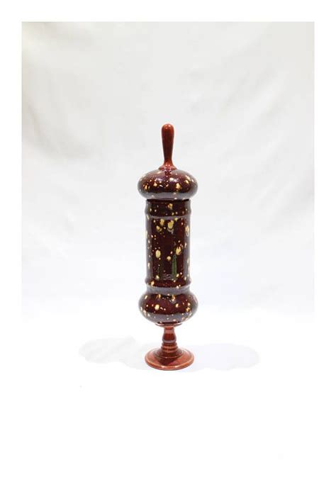 4.5 out of 5 stars. Vintage Tall Cylinder Jar with Finial Lid, Decorative ...