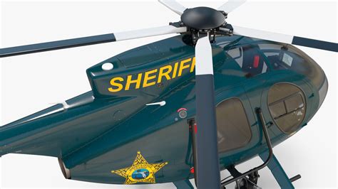 Md 500e Sheriff Helicopter 3d Model 149 3ds Blend C4d Fbx Max