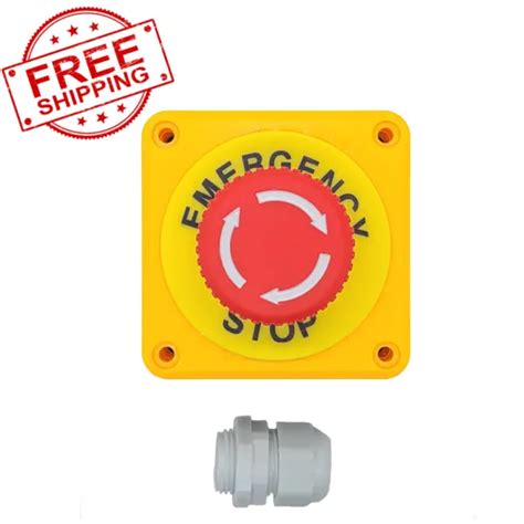 us stock red emergency stop push button switch 440v 10a normally closed ce 13 49 picclick