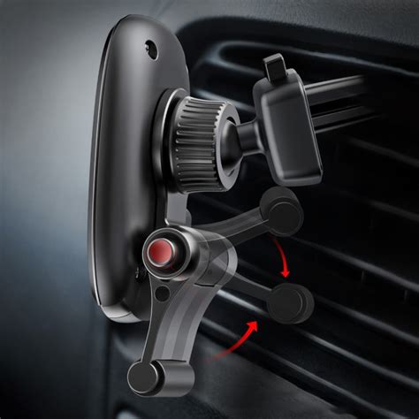 Baseus Adjustable Magnetic Car Air Vent Mount Phone Holder Black