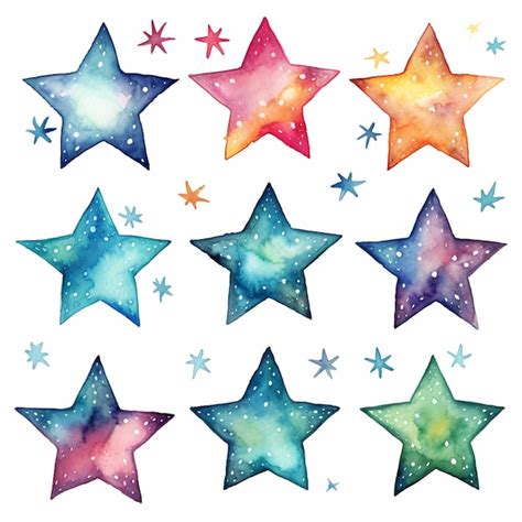 Premium Photo A Close Up Of A Bunch Of Stars With Different Colors