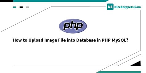 How To Upload Image File Into Database In Php Mysql