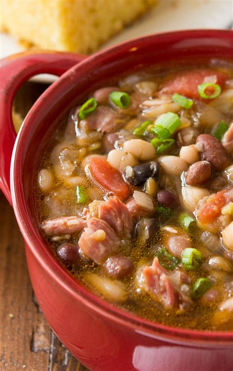 Then, add enough water to cover all of the ingredients in the pot, and. Crock Pot 15 Bean Soup Recipe - Ham and Beans Soup