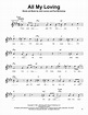 All My Loving Sheet Music | The Beatles | Pro Vocal