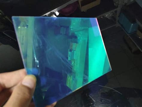Glossy Plastic Iridescent Acrylic Sheet 10mm Rainbow Colored Pmma Block