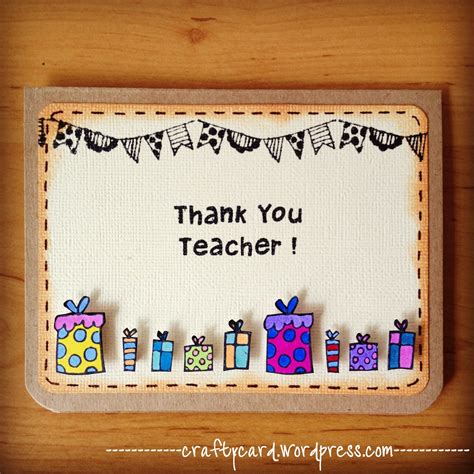 Teacher Thank You Cards M202 Thank You Teacher Handmade Teachers