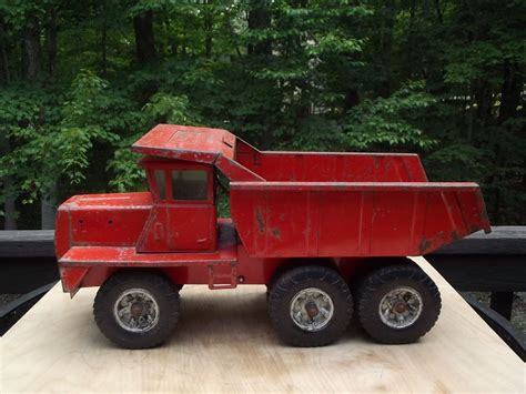 Vintage Buddy L Hydraulic Dump Truck 10 Wheel Pressed Steel Dump Truck