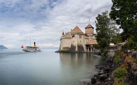 Chillon Castle At Lake Geneva Switzerland