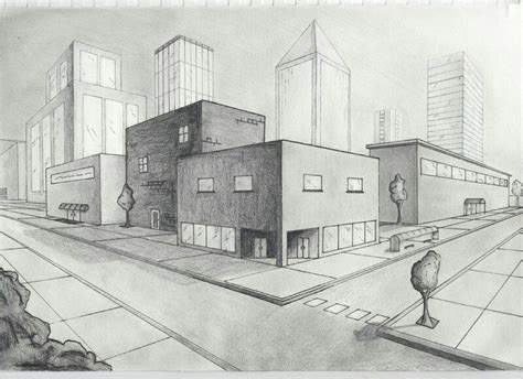 Architectualurban Street Perspective Art Perspective Drawing 2
