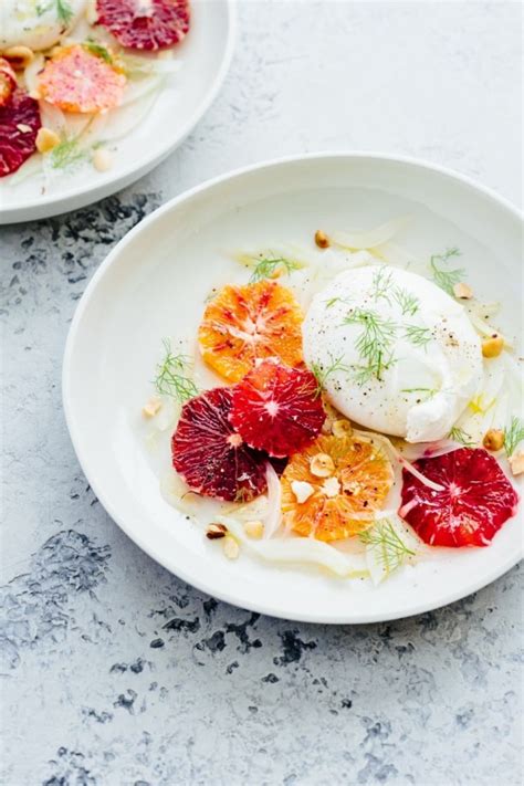 Jicama, fingerlings, and fennel salad. Burrata blood orange and fennel salad - Beyond Sweet and ...