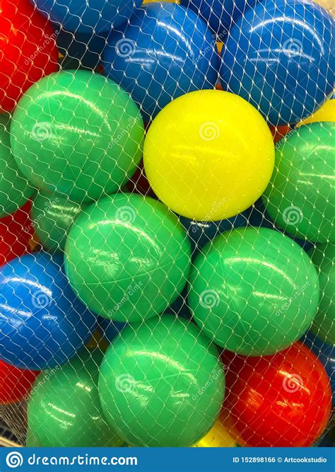 Plastic Colored Balls In Grid Stock Photo Image Of Colorful