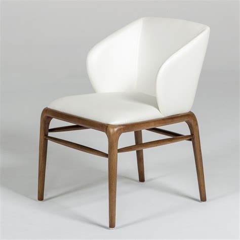 Modern trends in decorating with dining chairs show the latest ideas that help create comfortable and beautiful dining room design and decor. Modrest Kipling Modern Cream & Walnut Dining Chair ...