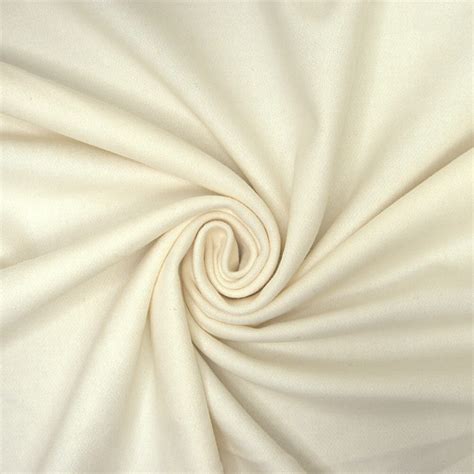 Wool Melton Natural White Gala Fabrics