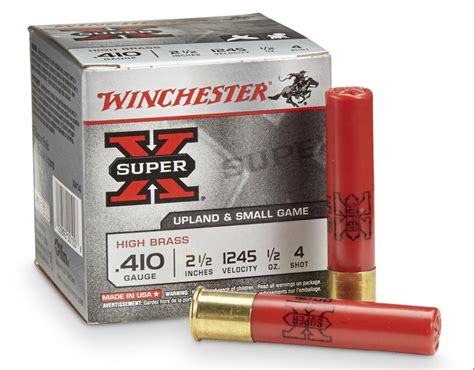 super x 410 bore 2 1 2 4 shot 25 rounds elite firearms sylvania 43560