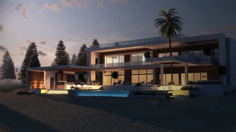 Villa Exterior Design On Behance