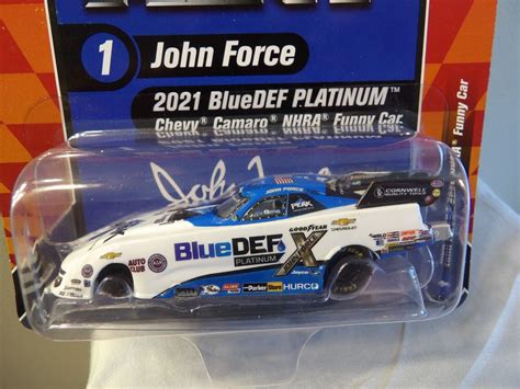 John Force 2021 Bluedef Platinum Chevy Camaro Funny Car Racing