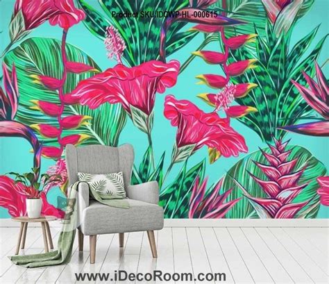 Flowers Plant Tropical Rainforest Wallpaper Wall Murals