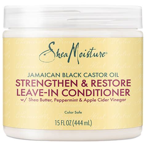 Shea Moisture Jamaican Black Castor Oil Strengthen Grow And Restore Leave In Conditioner 453g